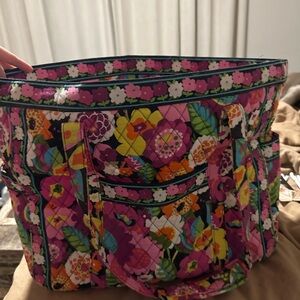 Vera Bradley Pink and Purple Floral Tote Bag